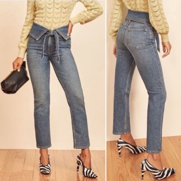 Reformation Jeans Maggie Jeans in Laguna Wash - Picture 1 of 6